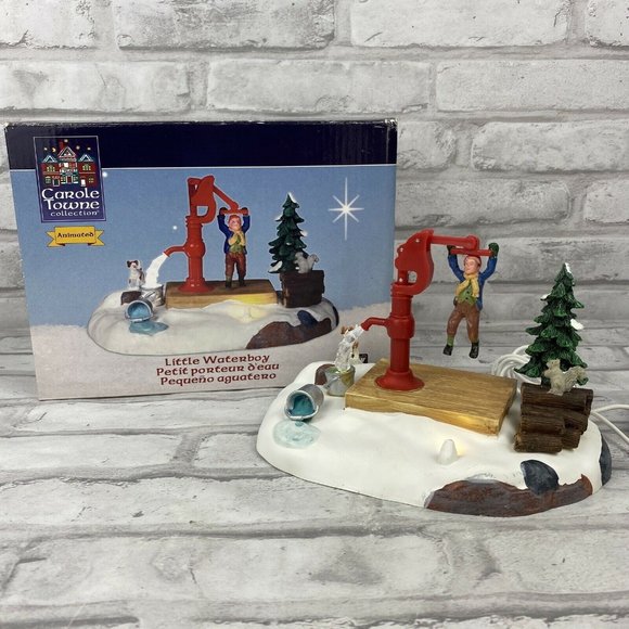 Lemax Carole Towne Little Waterboy Animated Figure - Picture 1 of 3